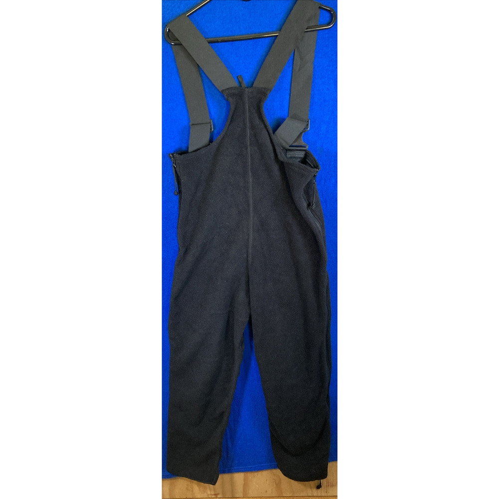 Polartec Fleece Bib Overalls Black Medium-Long NEW Cold Weather Overalls - Picture 7 of 16